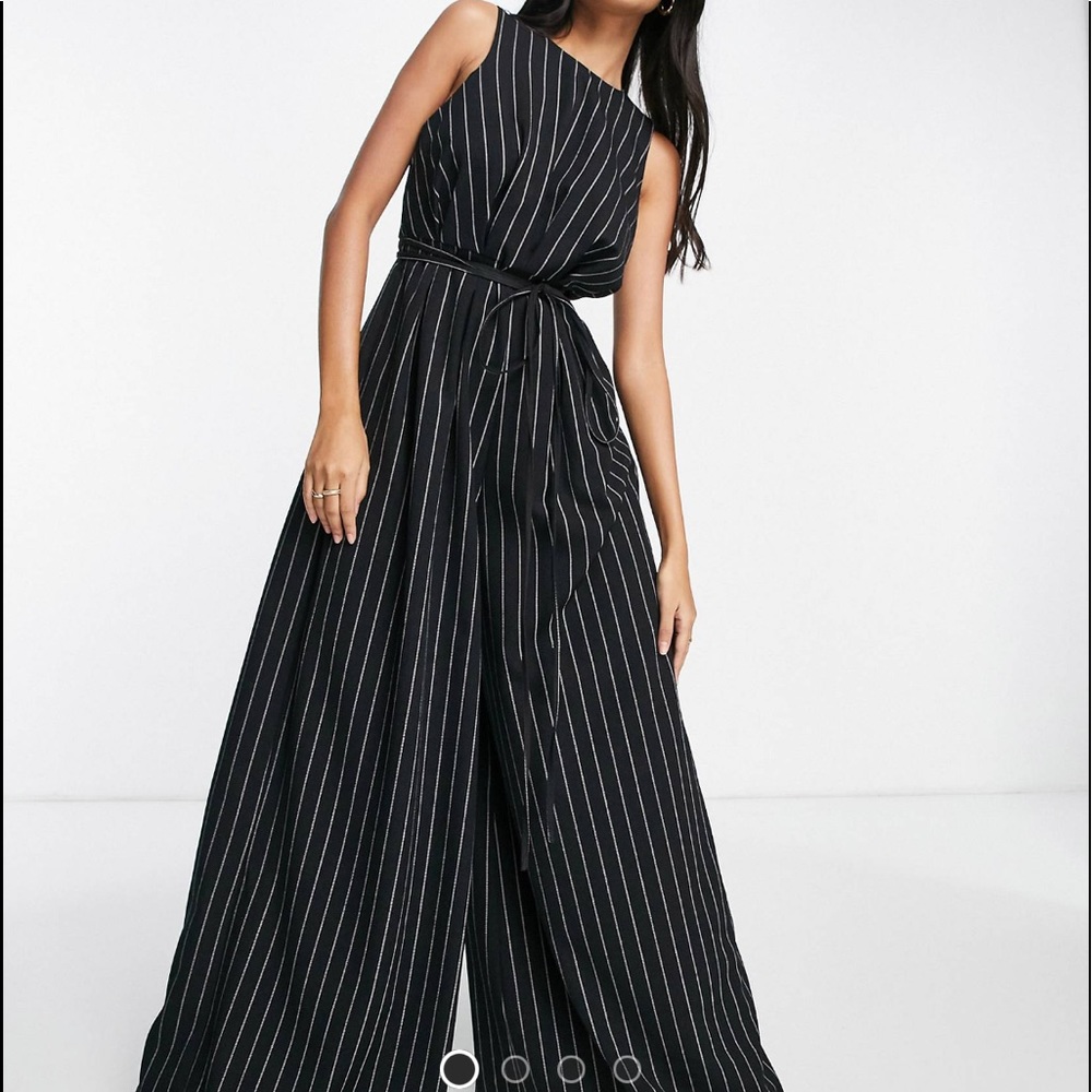 Racer neck jumpsuit